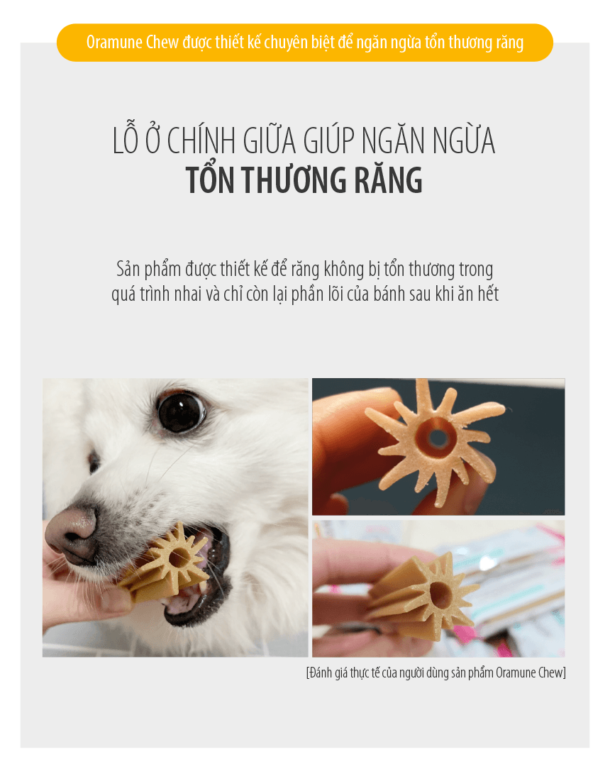 Thức ăn chăm sóc răng miệng chống dị ứng Oramune Chew dạng bánh thưởng cho chó lẻ thanh 12g - Image 15