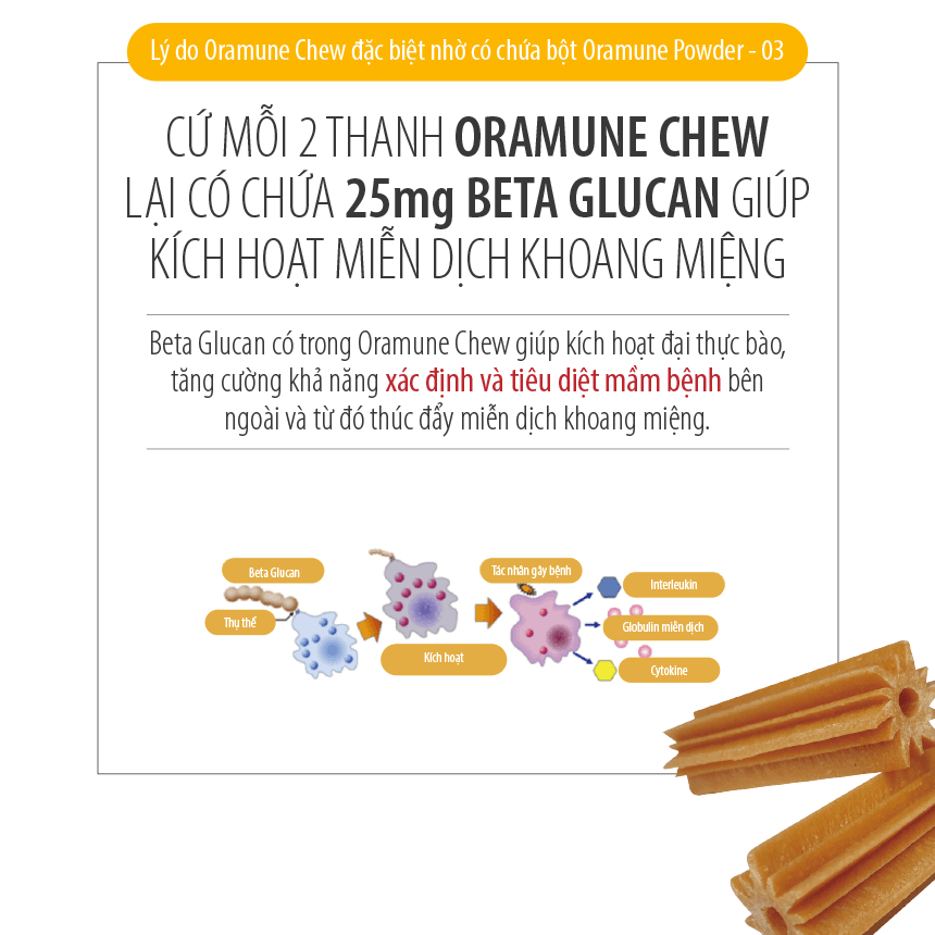 Thức ăn chăm sóc răng miệng chống dị ứng Oramune Chew dạng bánh thưởng cho chó lẻ thanh 12g - Image 10