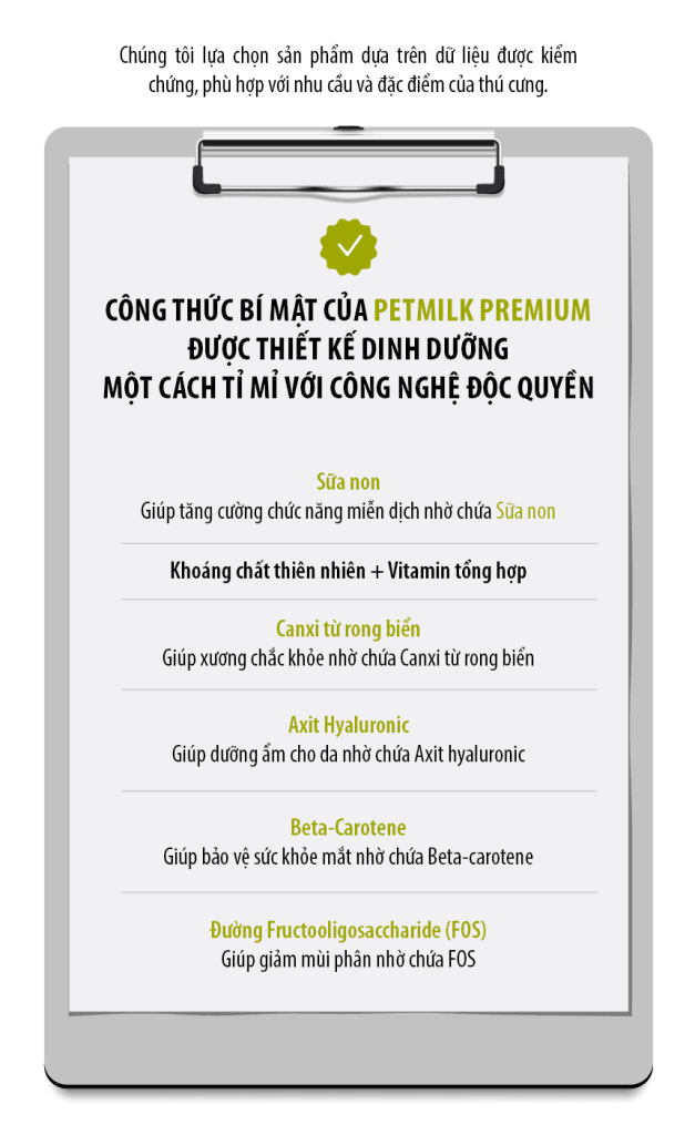 điểm nổi bật của sữa cho chó con