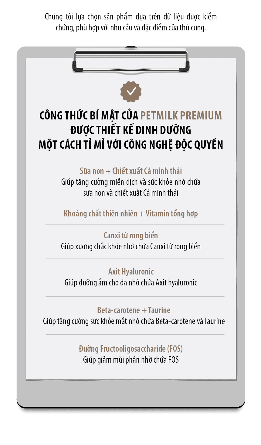 tiêu chuẩn chất lượng sữa cho mèo con