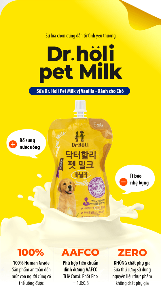 Sữa cho chó vị vanilla