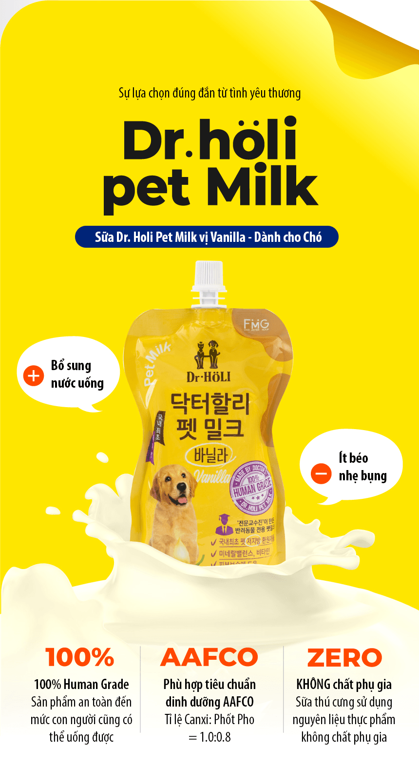 Sữa cho chó vị vanilla