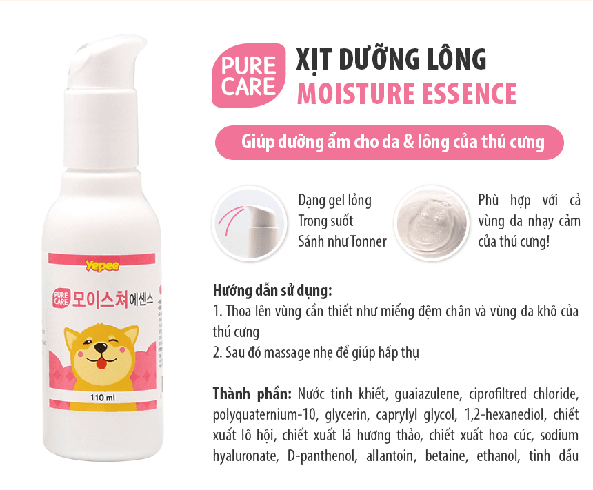 Xịt dưỡng lông chó mèo thơm mát Yepee 110ml - Image 4