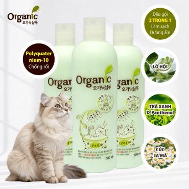sữa tắm cho mèo kèm xả organic
