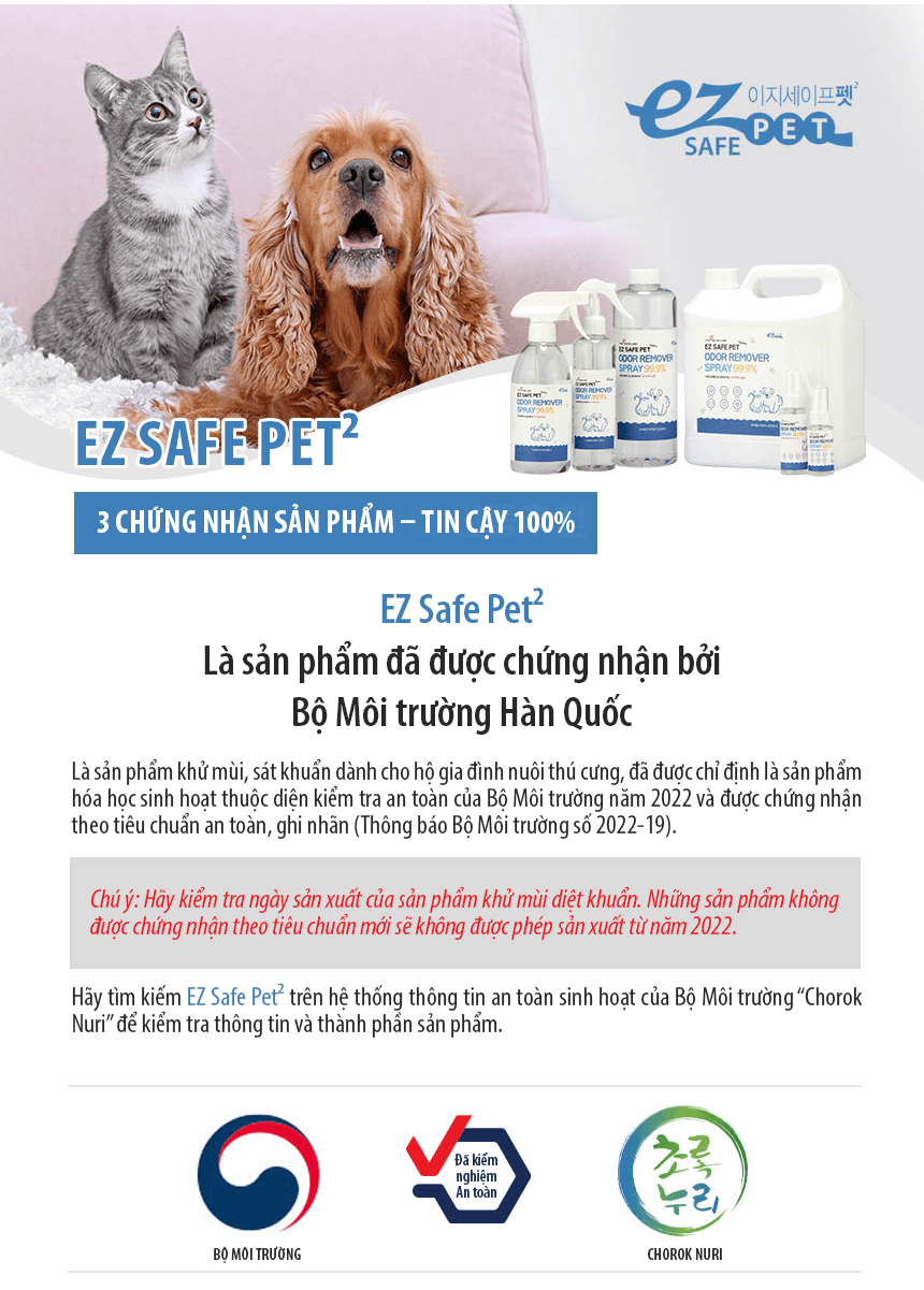 Xịt khử mùi sát khuẩn từ tự nhiên cho Chó EZ Safe Pet - Image 4