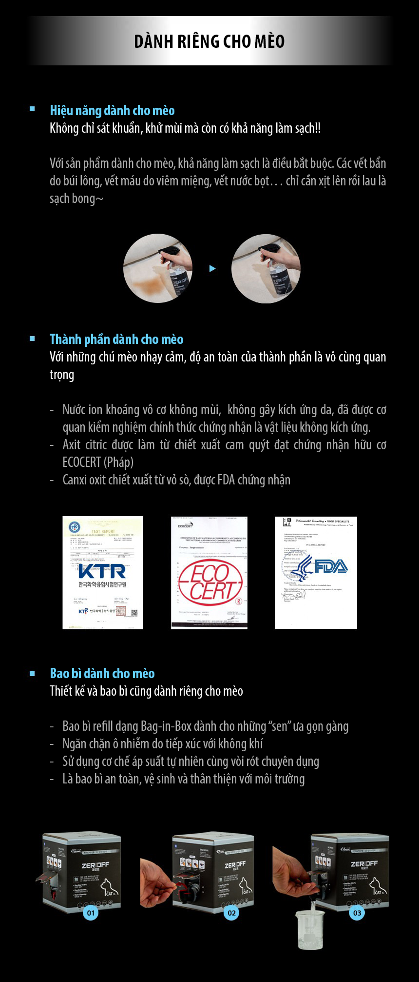 Xịt khử mùi sát khuẩn từ tự nhiên cho Mèo EZ Safe Pet - Image 11