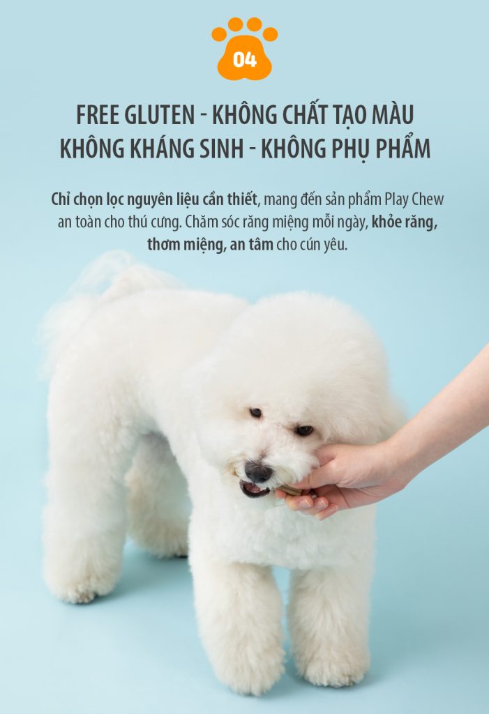 Bánh thưởng cho chó không gluten, không phẩm màu, không kháng sinh, không phụ phẩm