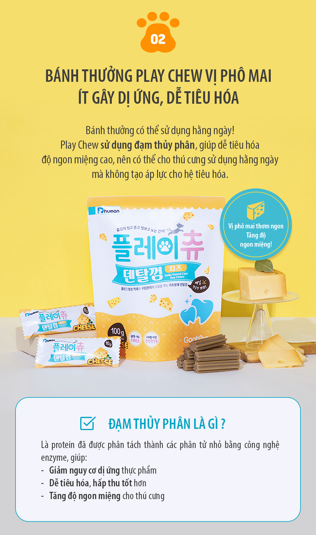 Bánh thưởng cho chó vị phô mai hỗ trợ giảm cao răng, thơm miệng