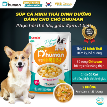 Súp cá minh thái bồi bổ thể lực cho Chó Dhuman 80g