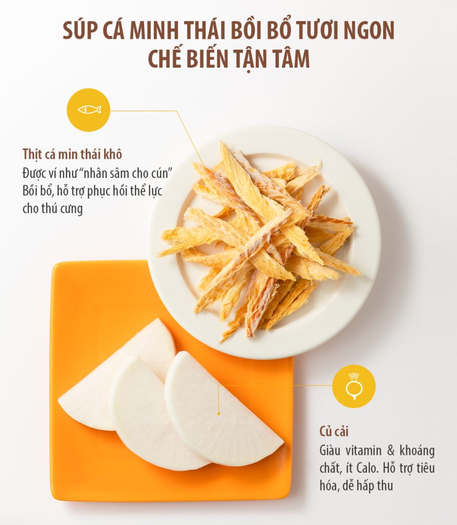 Súp hầm bổ sung chitosan tốt cho chức năng thận của chó Dhuman