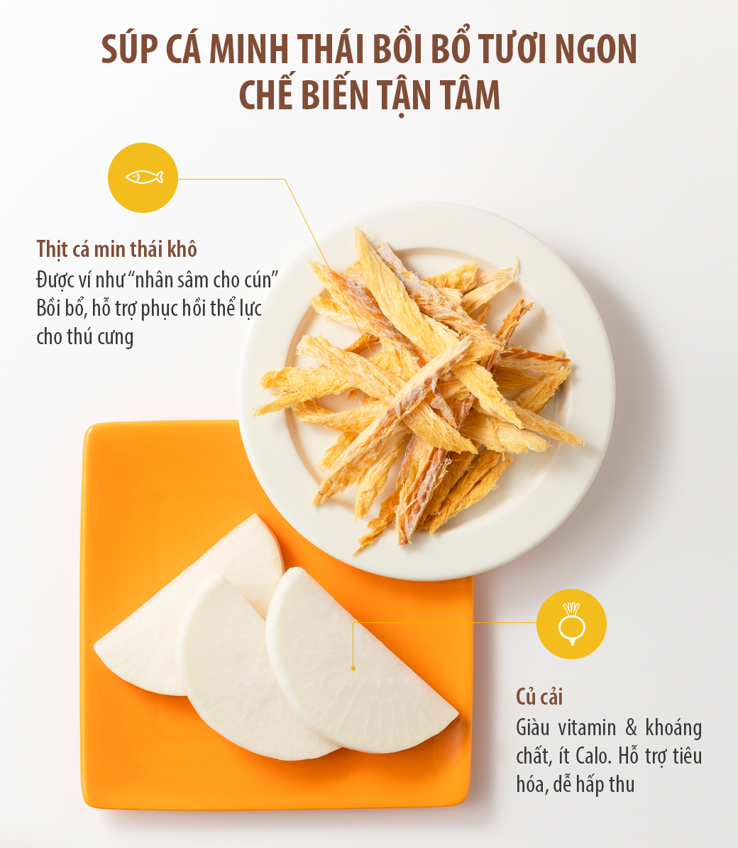 Súp hầm bổ sung chitosan tốt cho chức năng thận của chó Dhuman