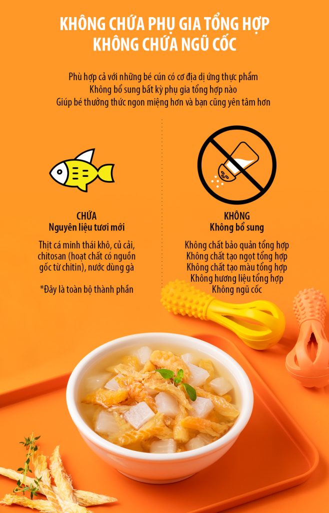 Súp cá minh thái bồi bổ sức khỏe cho chó