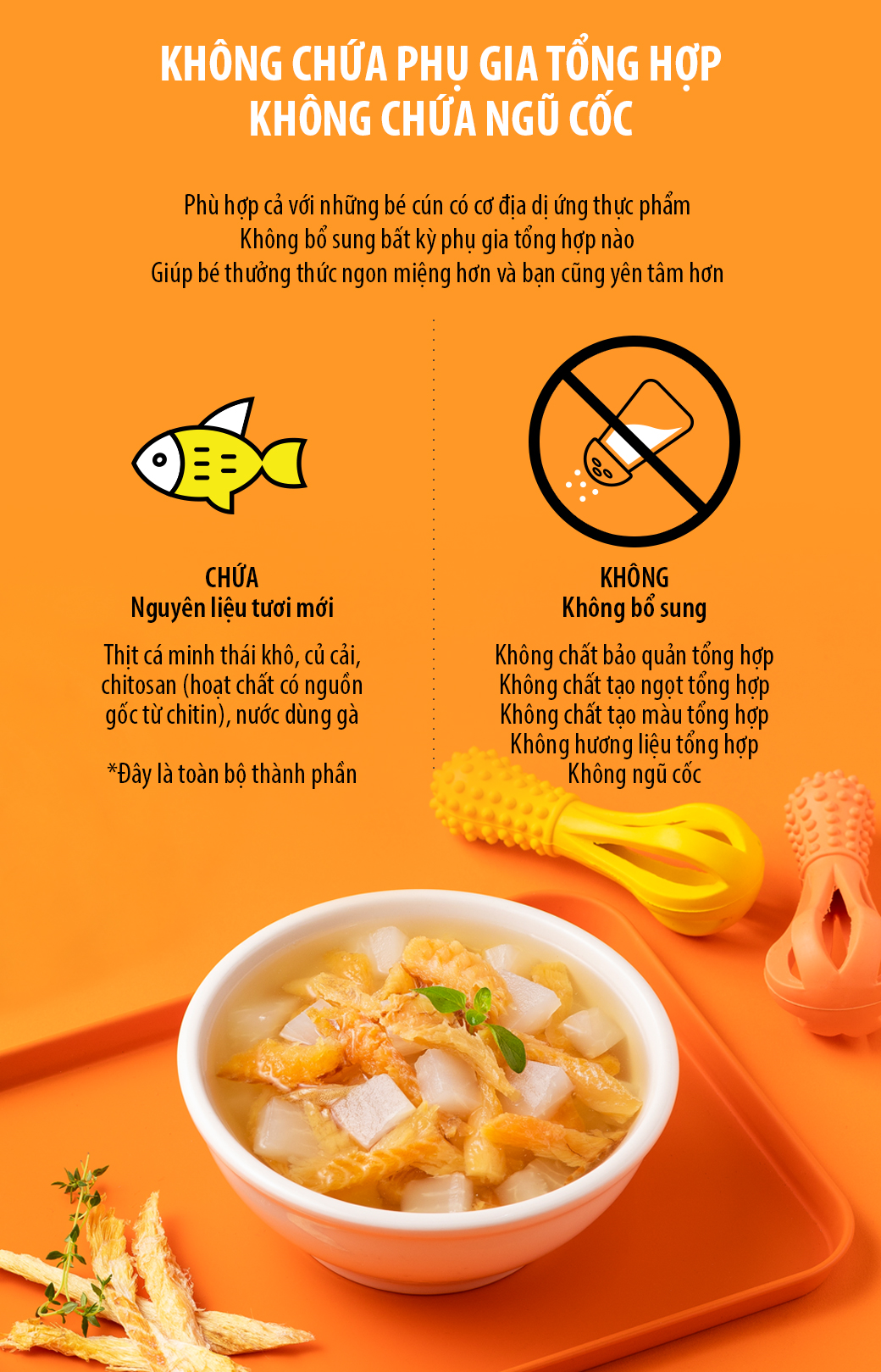 Súp cá minh thái bồi bổ sức khỏe cho chó