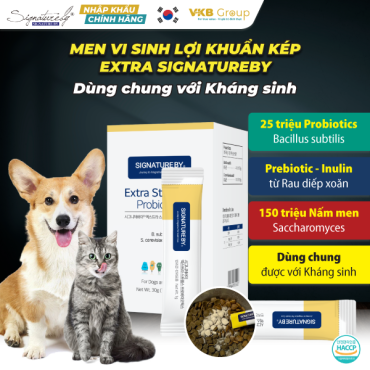 Men vi sinh lợi khuẩn kép Extra Signatureby cho Chó Mèo